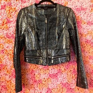 Silver and black Lea jacket
